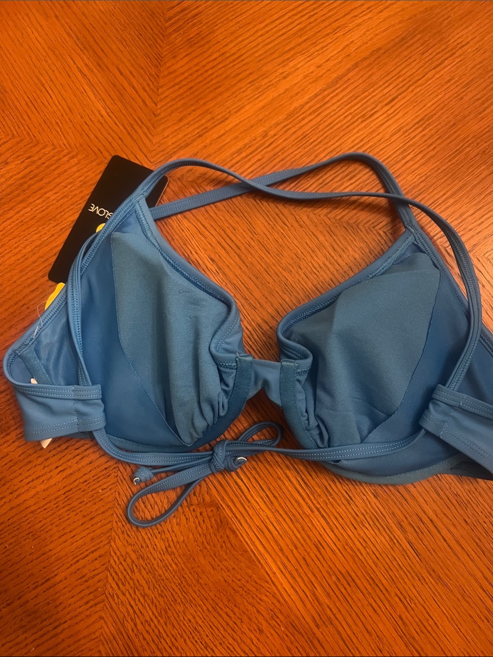 Body Glove Blue Women’s Bikini Top - Classic Triangle Swimwear size D BT - Picture 4 of 4